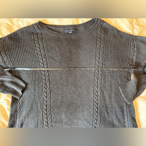 Women's American Eagle Black Cable Knit Sweater - Picture 4 of 6